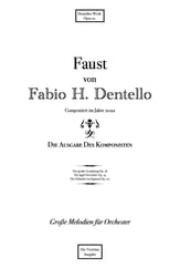 Faust Op. 21 Orchestra sheet music cover